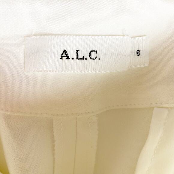 A.L.C. Kyle Crepe White Lace-Up Shorts High Waist Pockets Women’s Size 8 - Picture 6 of 11